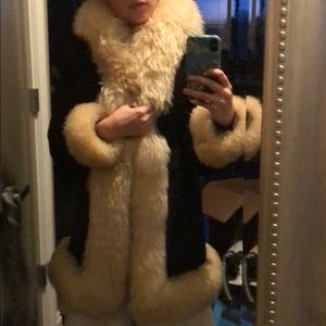 Penny Lane leather and lamb coat